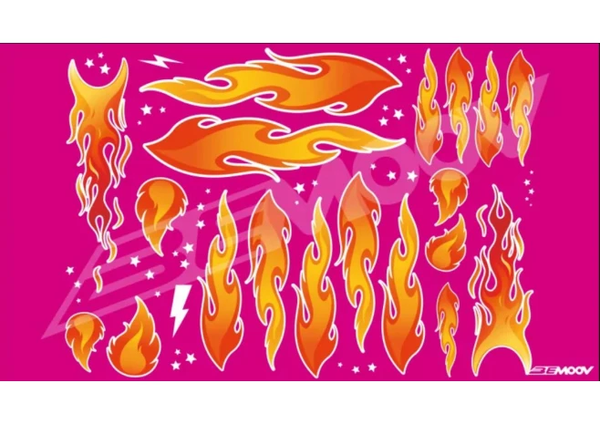 BEMOOVE Planche Stickers FLAMMES 2 BEMOOVE Planche Stickers FLAMMES – Image 2