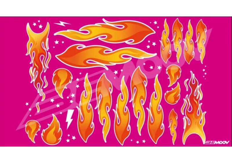 BEMOOVE Planche Stickers FLAMMES 1 BEMOOVE Planche Stickers FLAMMES